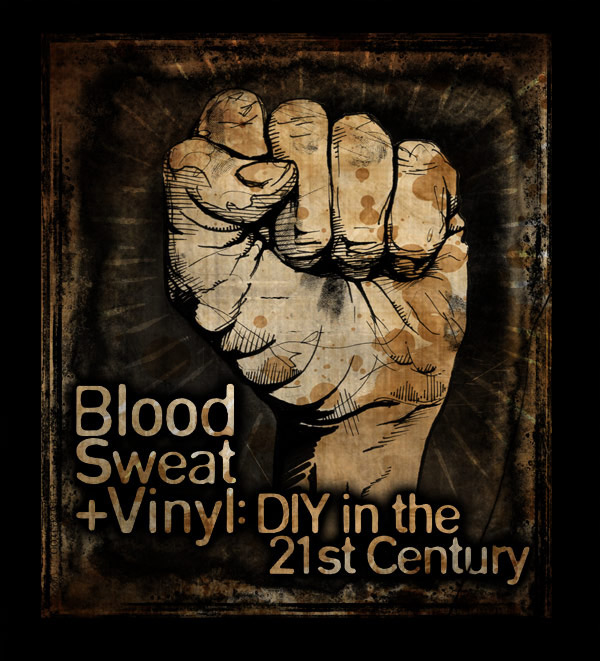 Blood, Sweat + Vinyl - Logo - 600 pixels wide